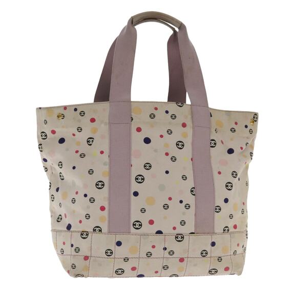 CHANEL Tote Bag Canvas Multicolor Gold CC - Picture 1 of 16